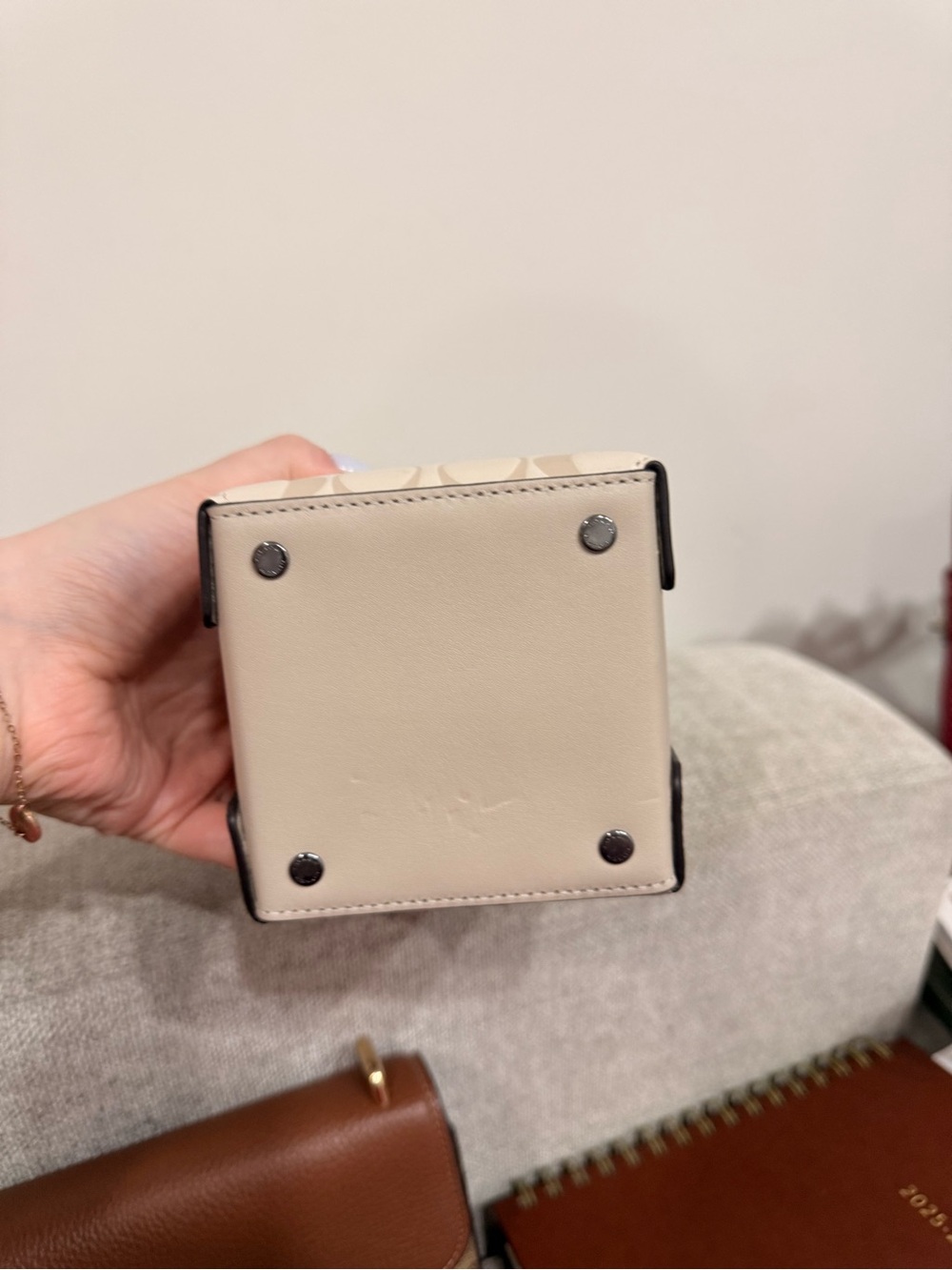 Coach Neutral Signature Bottle Carrier in Cream - Picture 2 of 3
